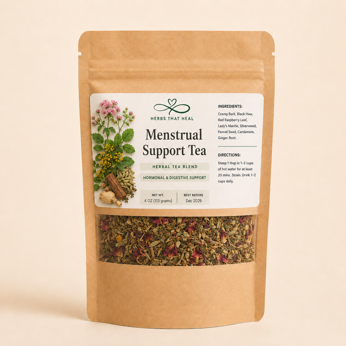 Menstrual Support Tea | Loose Leaf Herbal Blend