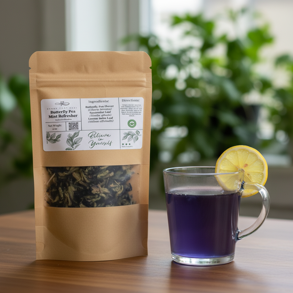 Butterfly Pea Mint Refresher - Packaging Hero