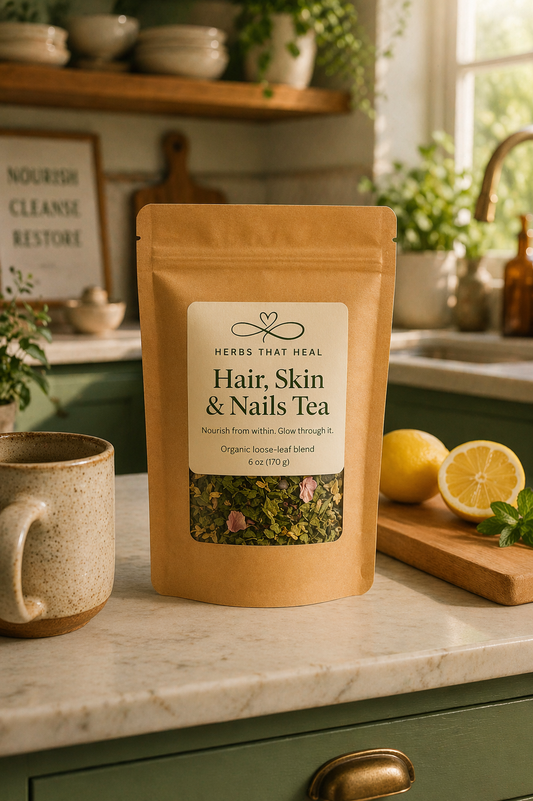 Hair, Skin & Nails Tea Loose Leaf Herbal Blend | 6 oz