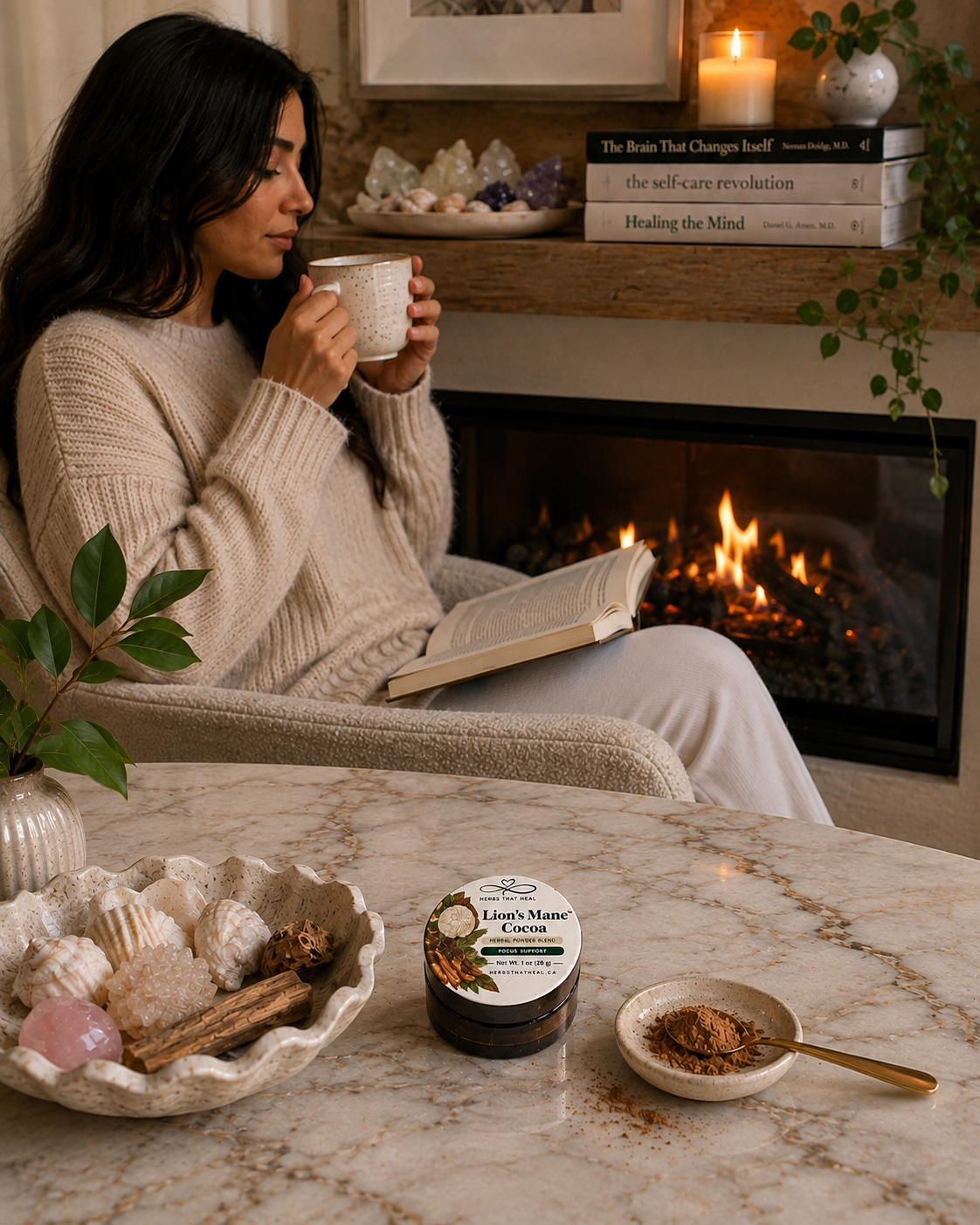 Lion’s Mane Cocoa Herbal Powder Blend