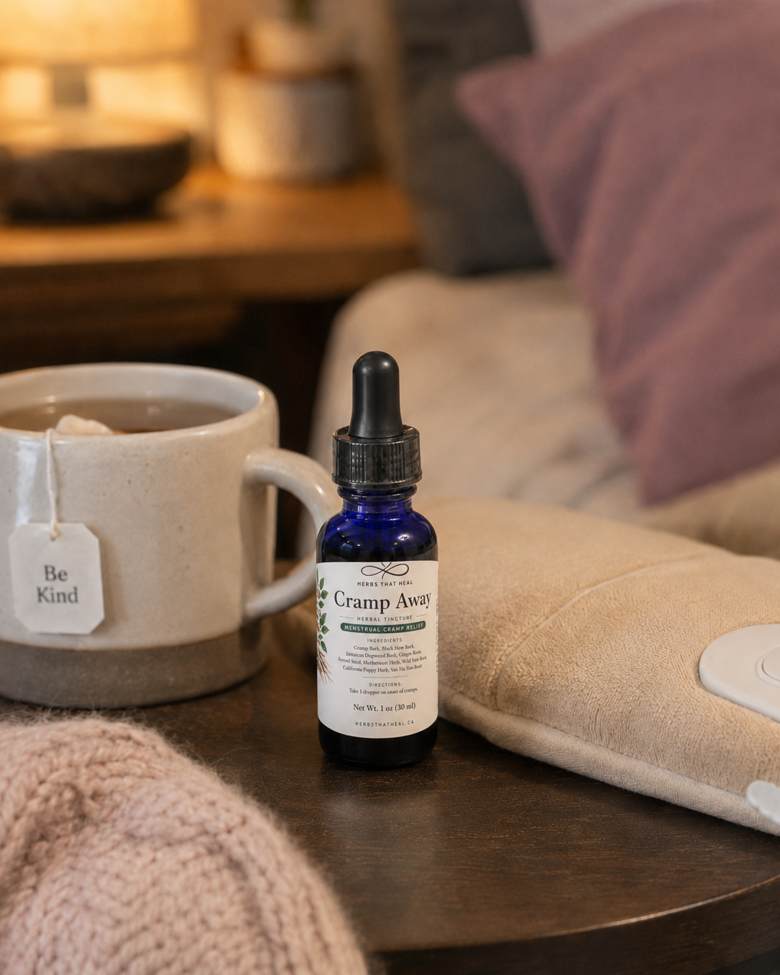 Cramp Away Herbal Tincture 1oz bottle